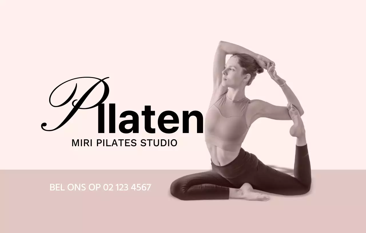 Pilates promoten met een roze typografisch concept
