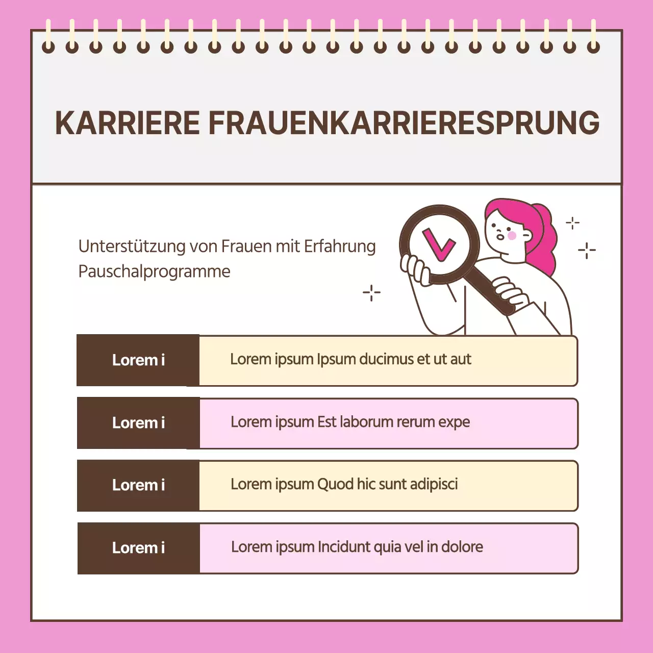 Über das rosa und einfache Programm "Career Breaks for Women