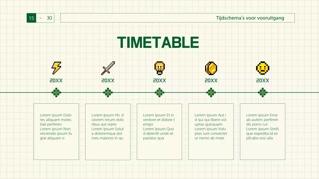 Groen, retro gamegevoelig verslag