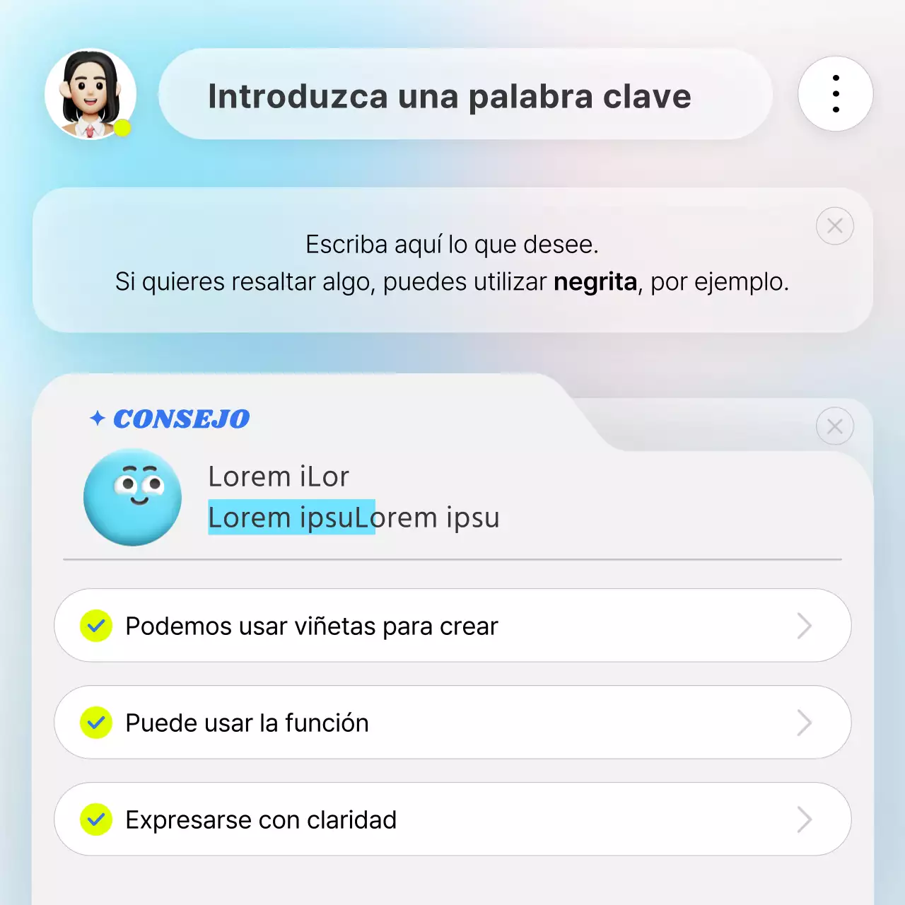 Acerca de la plantilla de fondo blanco y azul claro de moda