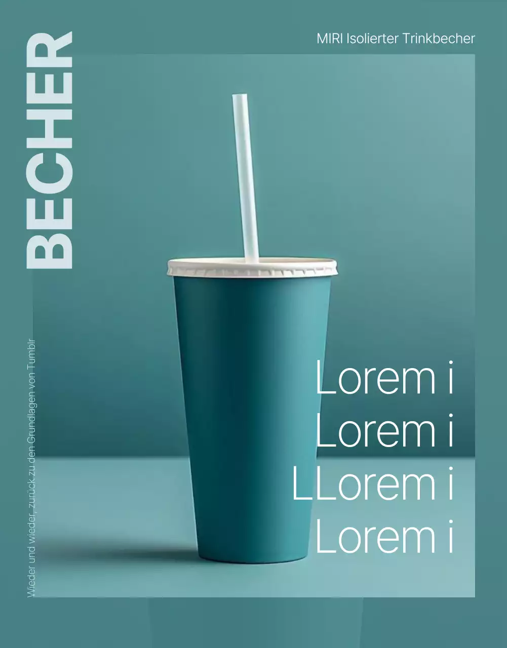 Ein einfaches grünes und minziges tumblr-Produkt fördern