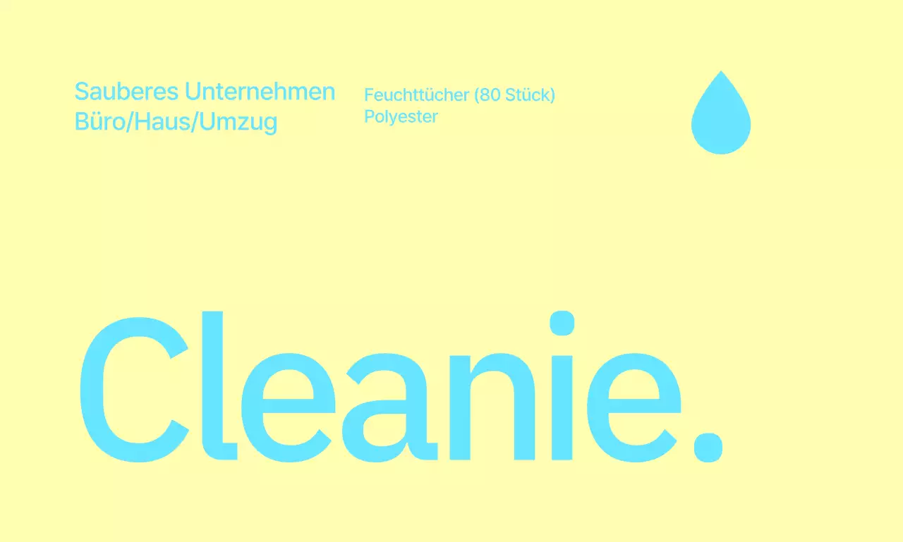 Klares, sauberes Design mit einem großen Titel am unteren Rand