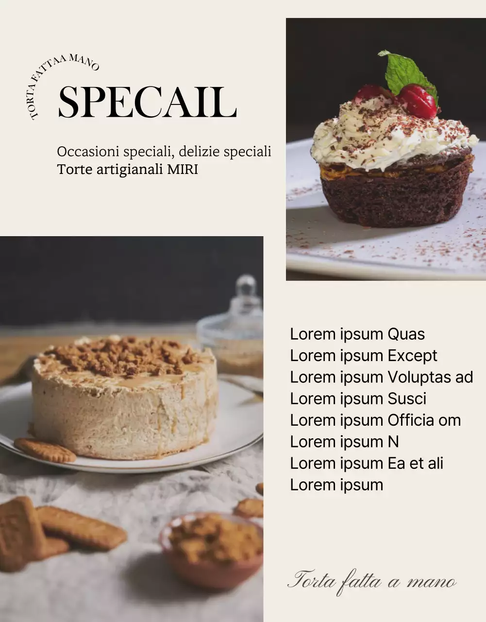 Promuovere una panetteria moderna in beige