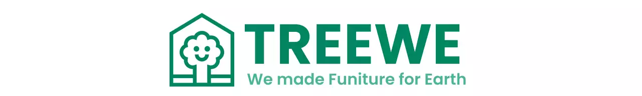 家の中に木があるブランドロゴを活用した家具企業カラーデザイン