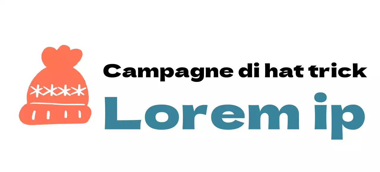 Logo della campagna con illustrazione di un simpatico cappello a maglia