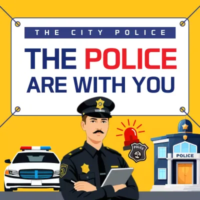 Yellow Simple Police Announcement Social Media Post