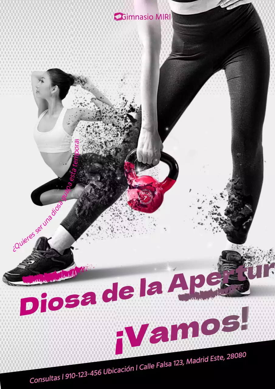 Un elegante anuncio sanitario en rosa y negro