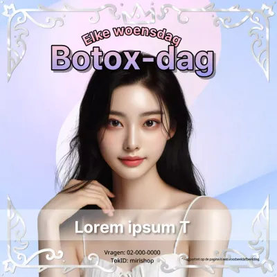 Advertentie voor een mauve, luxe Botox-behandeling