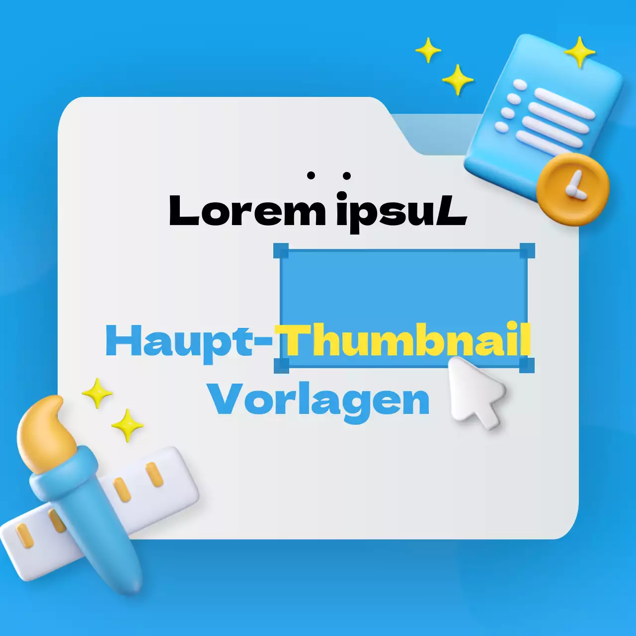 Eine moderne Sammlung von Miniaturansichten in blauem Newsletter