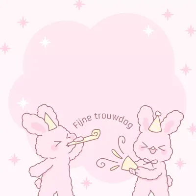 Schattig roze en geel briefpapier met gelukkige verjaardag