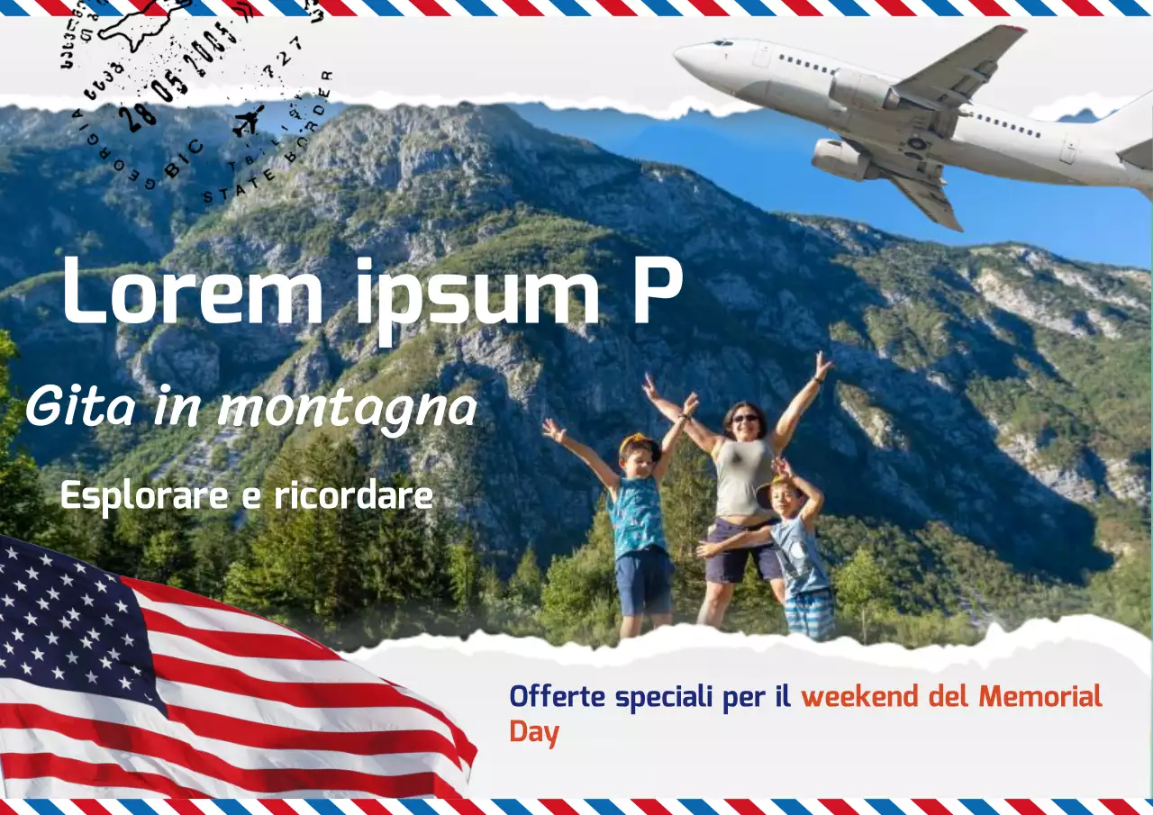 Portali di tendenza bianchi e blu per il Memorial Day Pubblicità