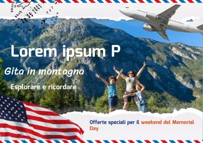 Portali di tendenza bianchi e blu per il Memorial Day Pubblicità