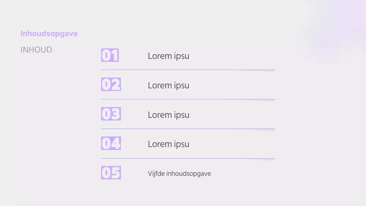 Een eenvoudig verslag in mauve en grijs