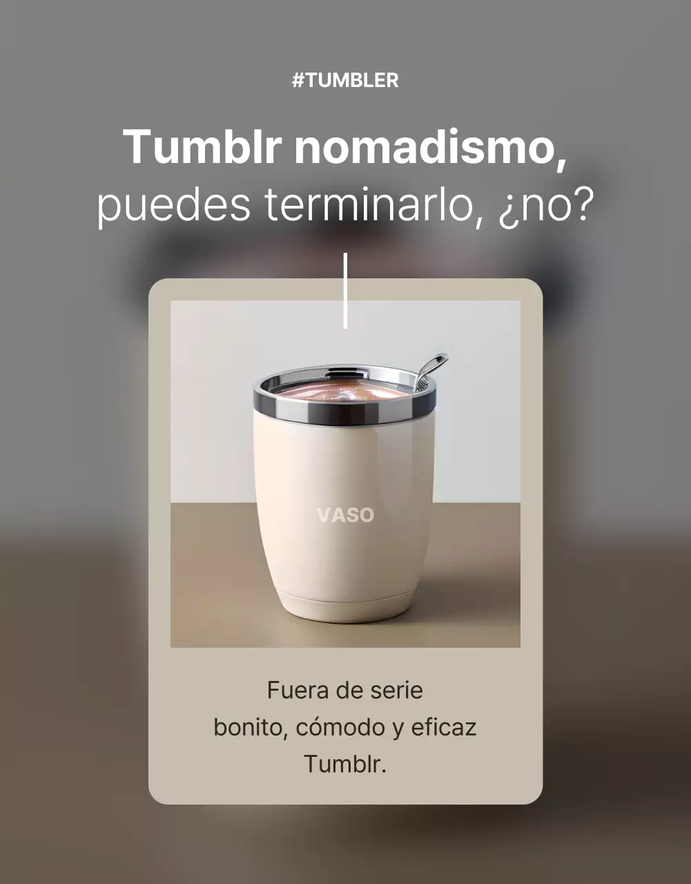 Promover un tumblr sencillo en gris y beige