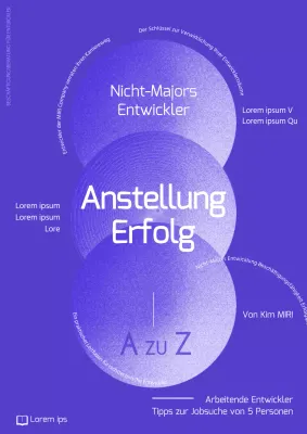 Lila, minimalistischer Umschlag für Tipps zur Stellensuche