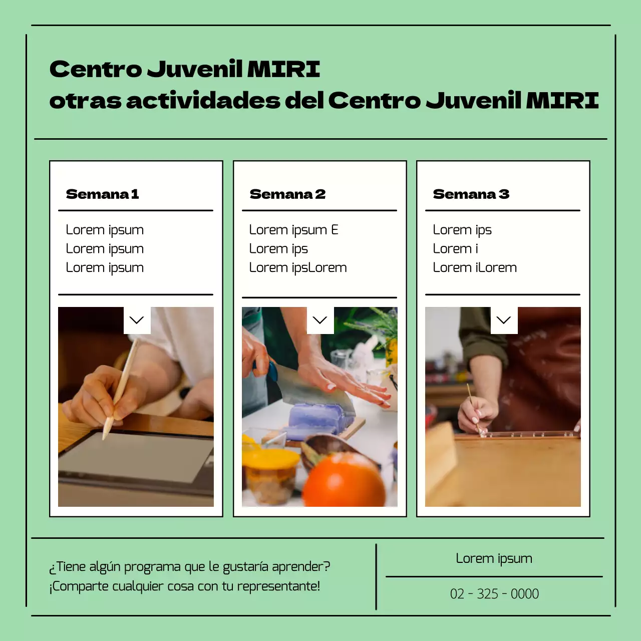 Presentación de actividades del Centro Juvenil Minty