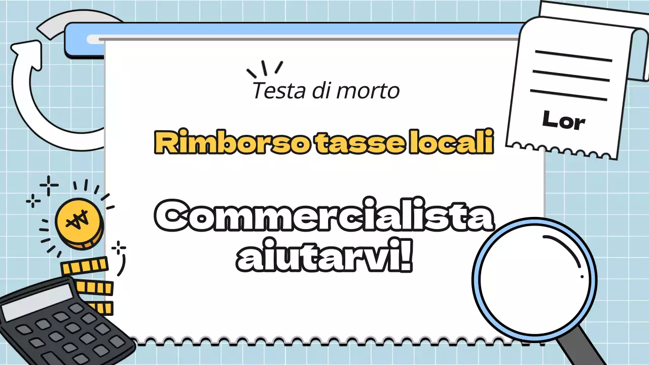 Giallo e azzurro informazioni contabili sui rimborsi fiscali locali