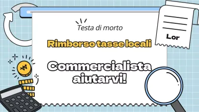 Giallo e azzurro informazioni contabili sui rimborsi fiscali locali