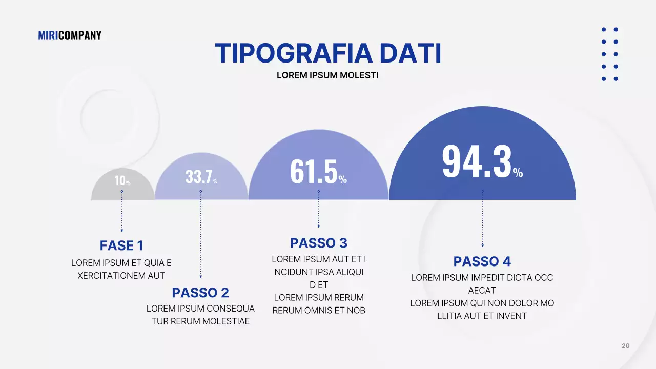 Presentazione aziendale minimalista in bianco e blu navy