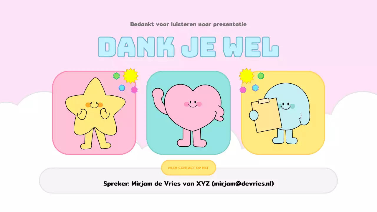 Een mooi, lichtblauw en roze informatie-organiser verslag