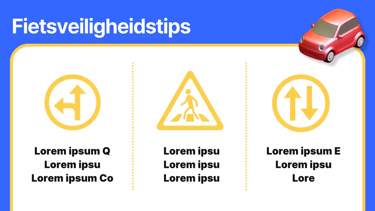 Kitscherige verkeerseducatie in blauw