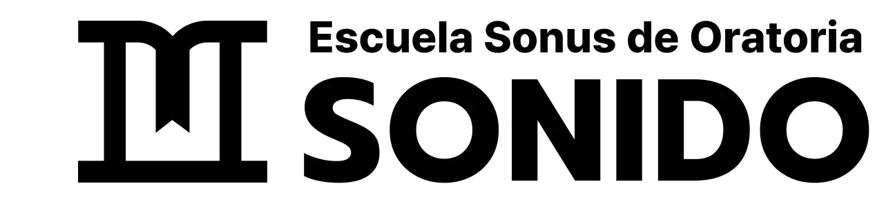 Diseño de escuela de oratoria con icono de podio