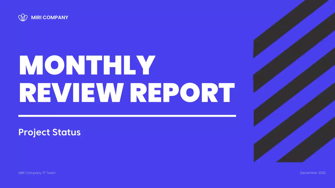 Blue Modern Review Report Presentation