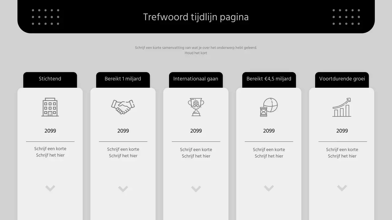 Een modern zakelijk voorstel in zwart-wit