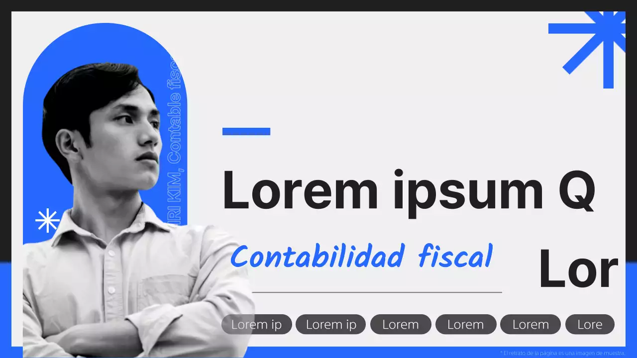 Acerca de los modernos consejos de contabilidad fiscal en azul y negro