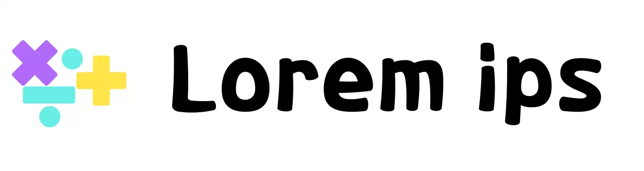 Math school with multicolored math symbols logo concept