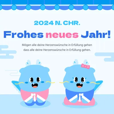 Ein hübscher Urlaubsgruß in Hellblau und Blau