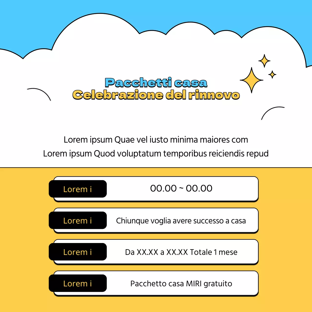 Reclutate sostenitori per i vostri allenamenti in casa con questo disegno azzurro e giallo.