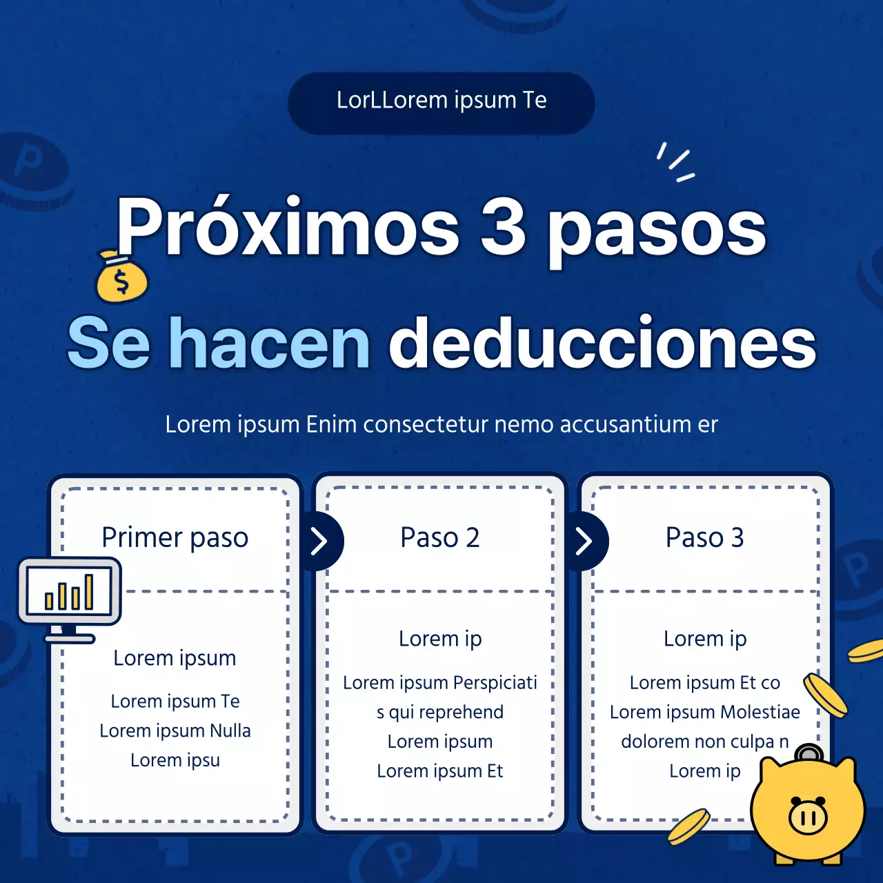 Contabilidad simple de fin de año en azul claro y azul marino