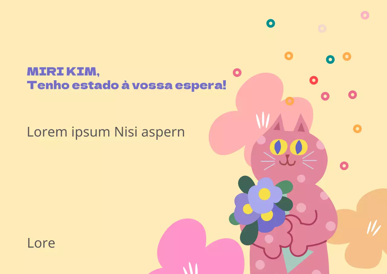 Um bonito guia de boas-vindas ao trabalho em marfim e cor-de-rosa