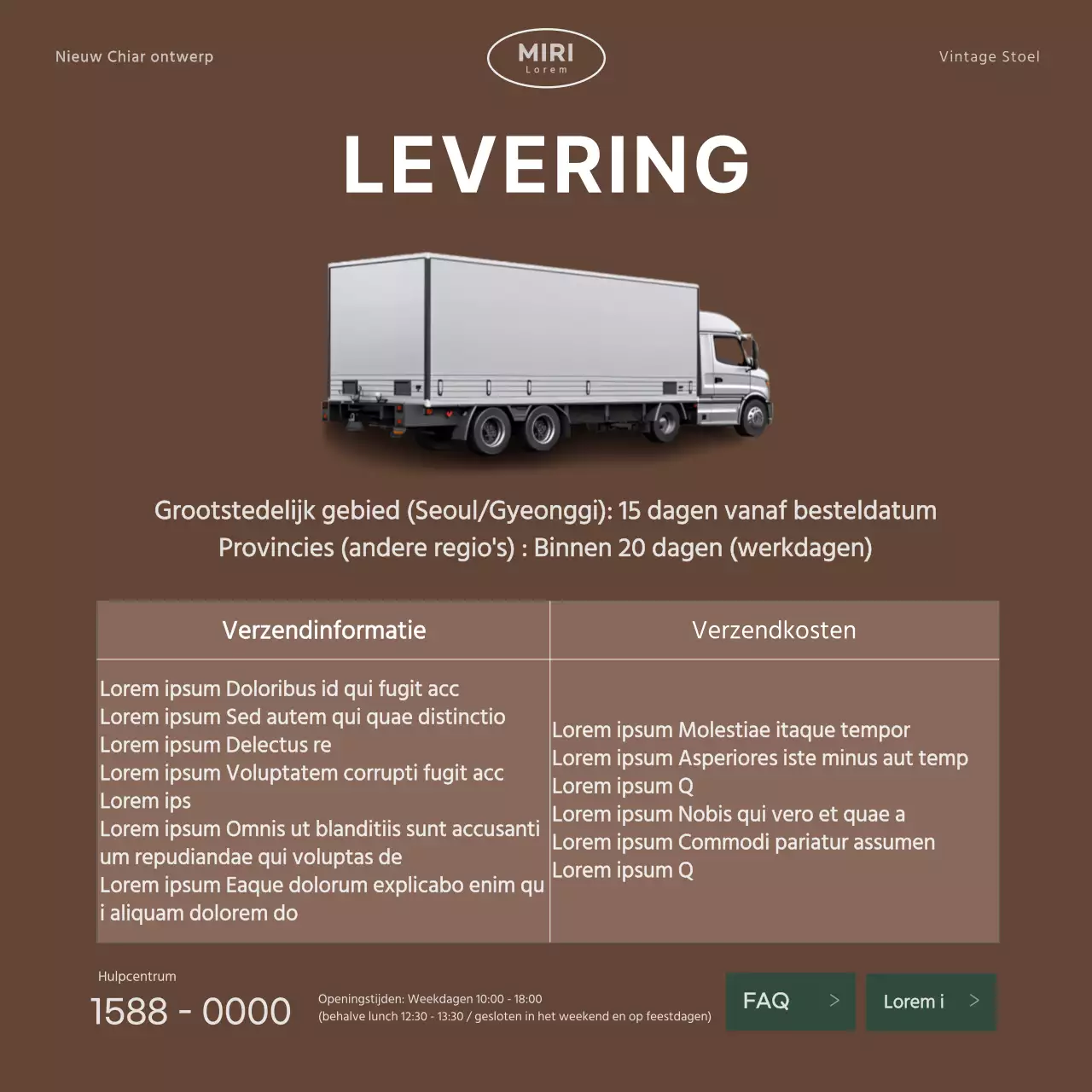 Merk een eenvoudige stoel in grijs en groen