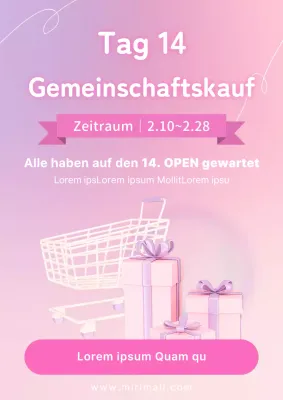 Bewerben Sie ein trendiges, zeitlich begrenztes Angebot in Pink