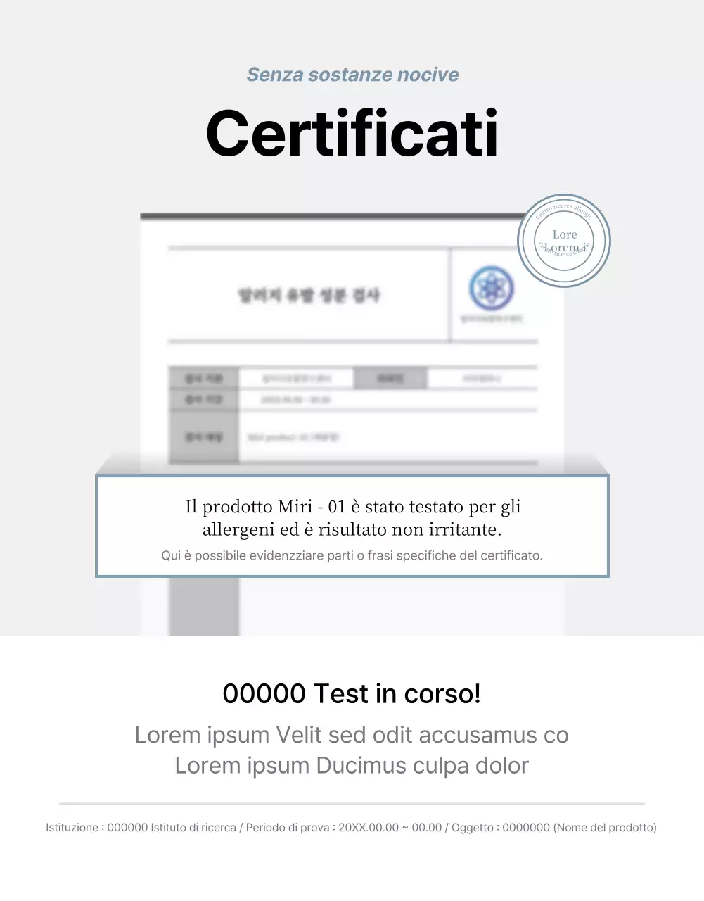 Promuovere i prodotti per la vendita di mobili semplici grigi e blu