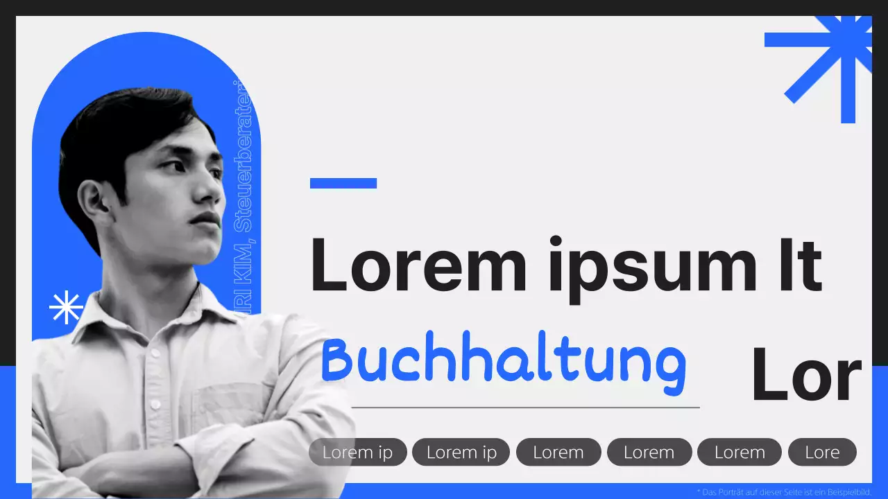 Über moderne Steuerberatung in Blau und Schwarz