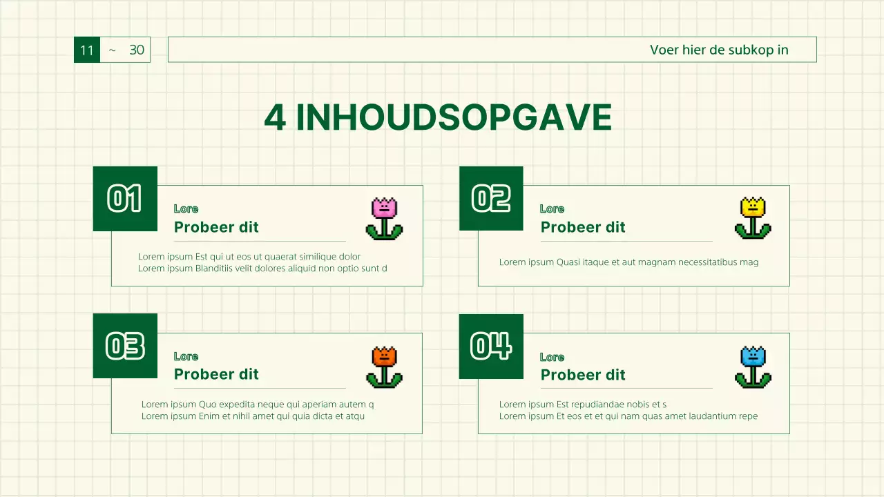 Groen, retro gamegevoelig verslag