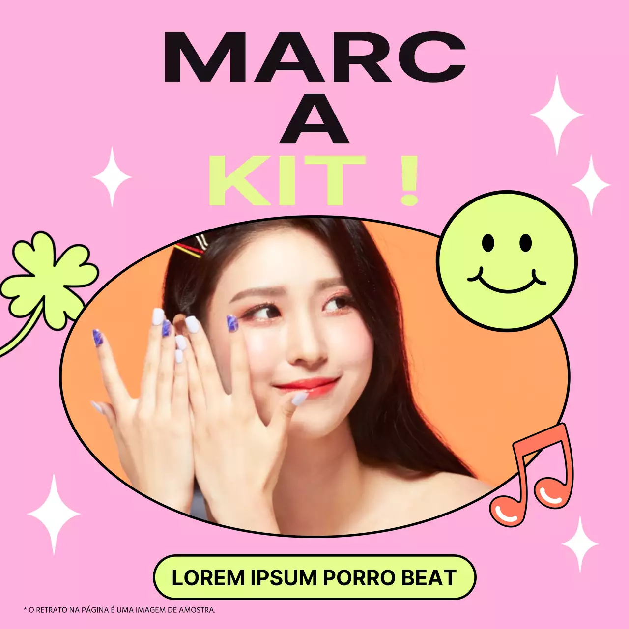 Promova a sua marca com laranja e amarelo kitsch
