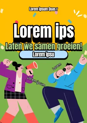 Een schattige gele en chartreuse welkomstpost voor nieuwe studenten