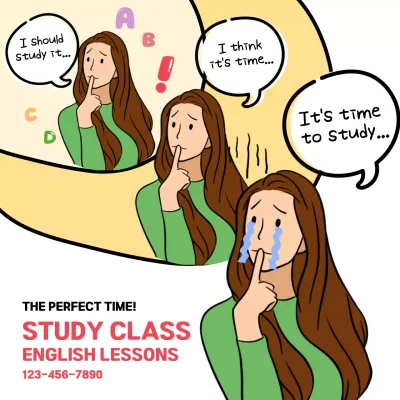 Yellow Comic Study Advertisement Social Media Post