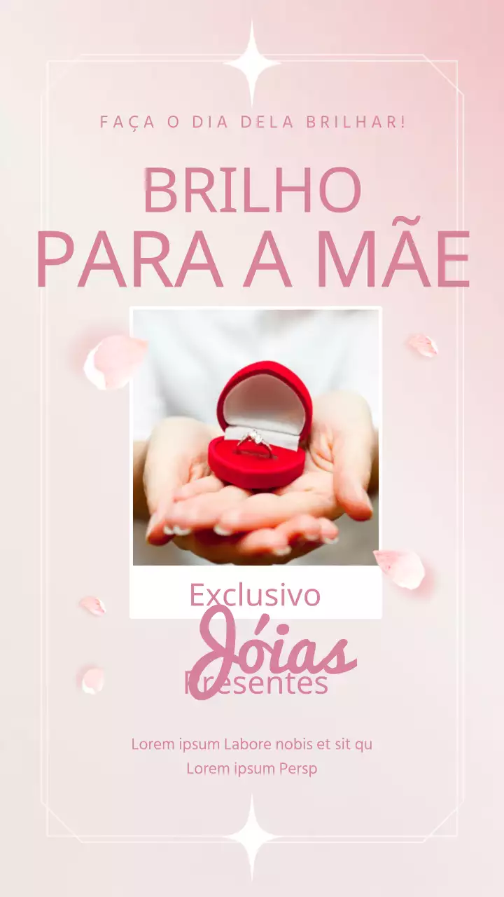 Anúncio de venda para o Dia da Mãe moderno em rosa e branco