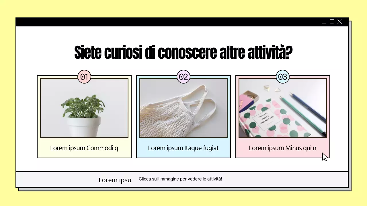 Una carrellata di attività nei centri comunali gialli nella presentazione