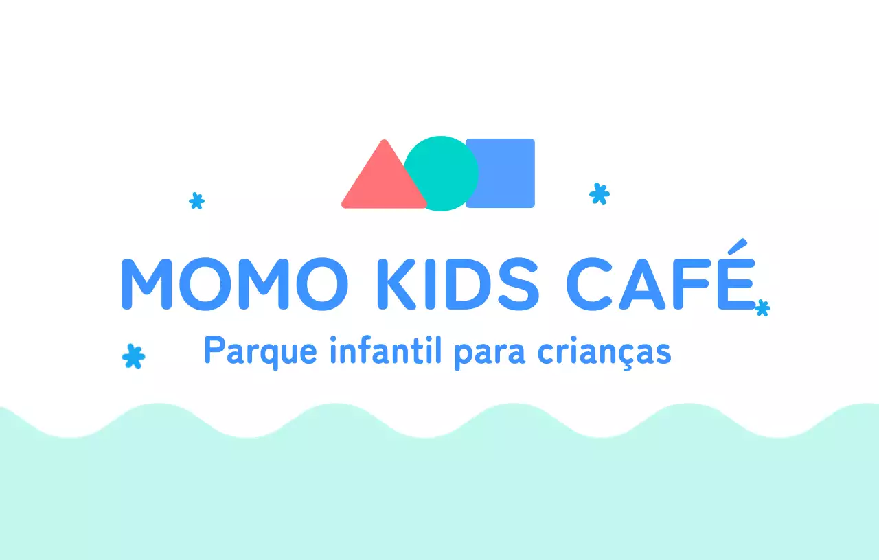 Café para crianças com formas coloridas