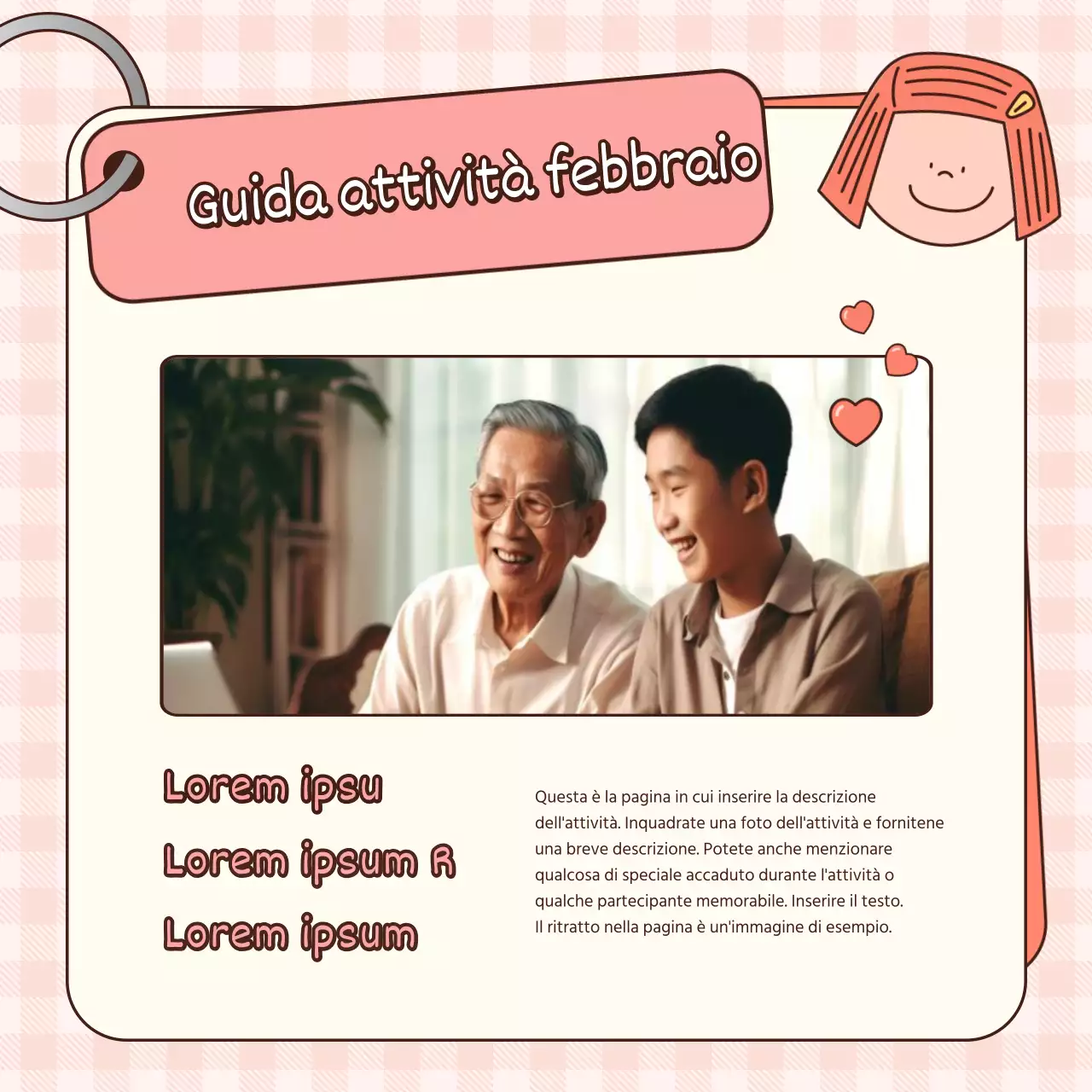 Un post sull'edificio del benessere arancione e avorio