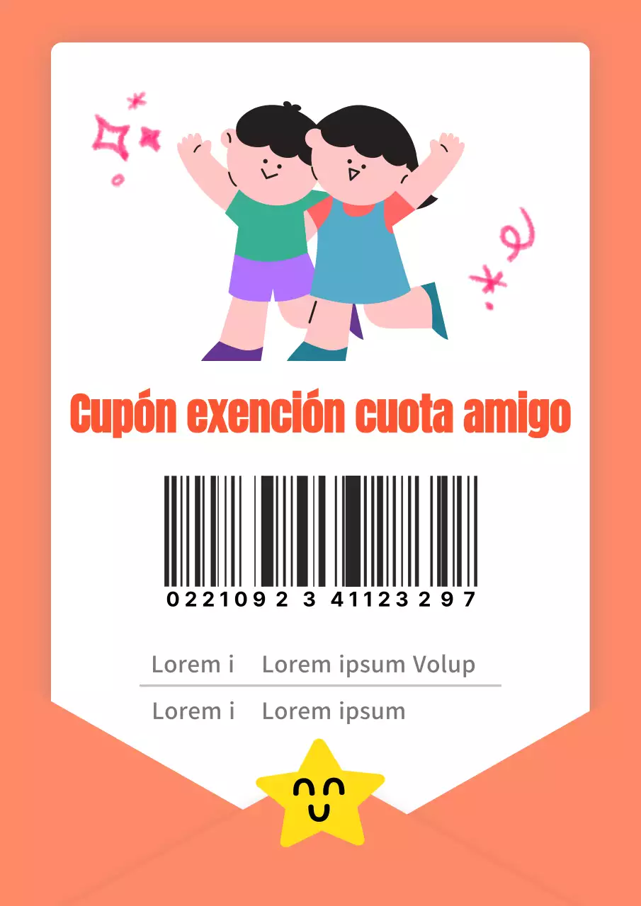 Un bonito vale naranja para recomendar a un amigo