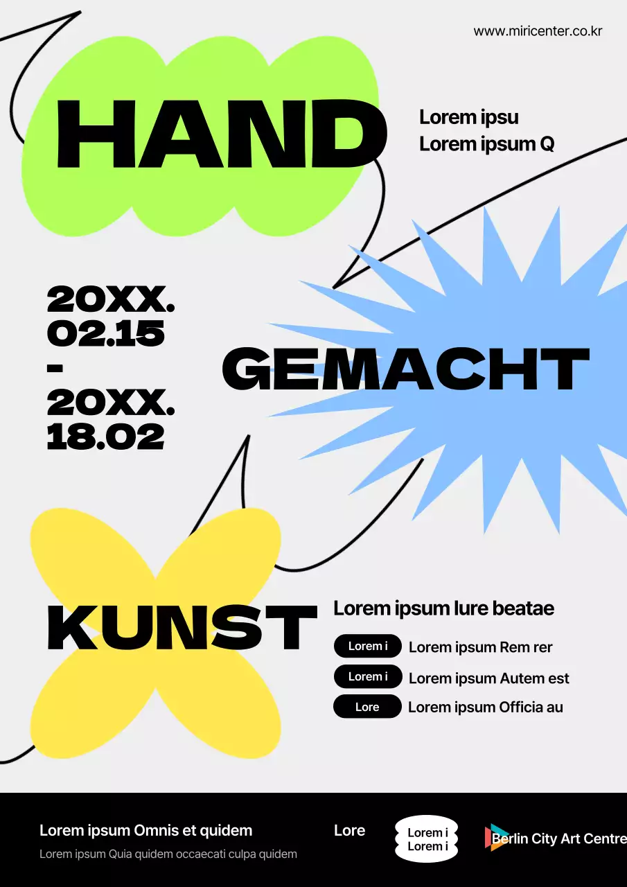 Handgefertigte, trendige gelbe und blaue Klassenansagen