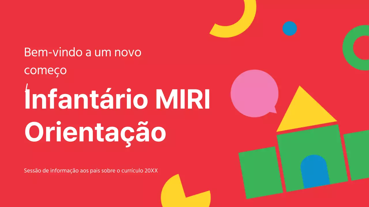 Guia para o recrutamento de crianças para o infantário vermelho e amarelo