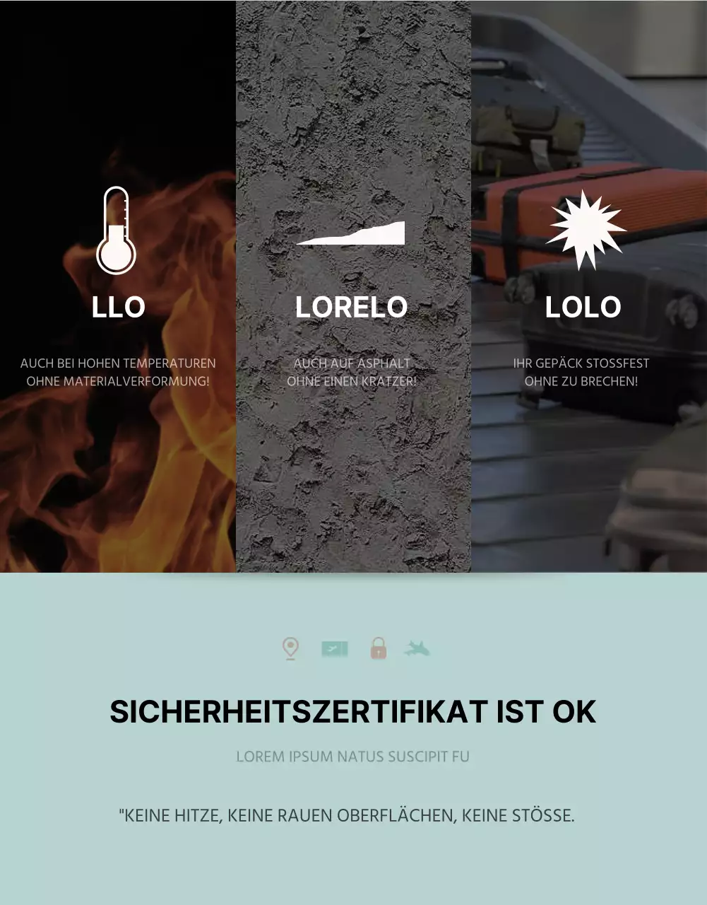 Förderung eines einfachen Reiseträgers in Minze und Elfenbein